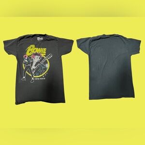 Men's Black Graphic Tee - David Bowie 1972 Tour